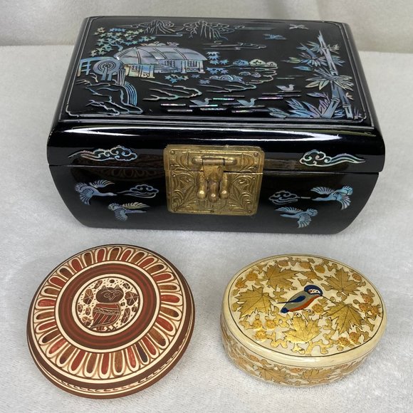 Jewelry / Trinket Boxes for Bird Lovers - Set of 3 - Picture 2 of 16